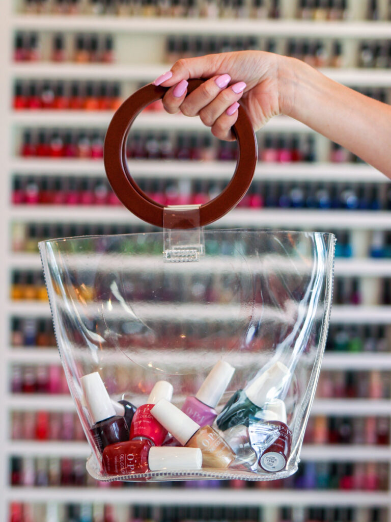 Shoppng bag with nail polish inside